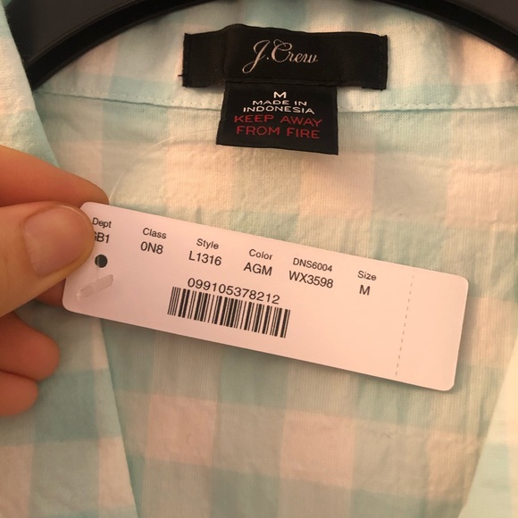 J.CREW Gingham Pajama Top - Picture 8 of 8